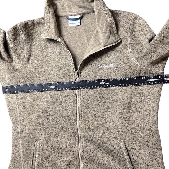 Columbia Sweater Weather Fleece Jacket‎ Womens Sz L Tan Brown Heather Full Zip - Picture 5 of 9